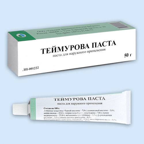 Теймурова крем-паста д/ног от запаха и пота 50г (туба)