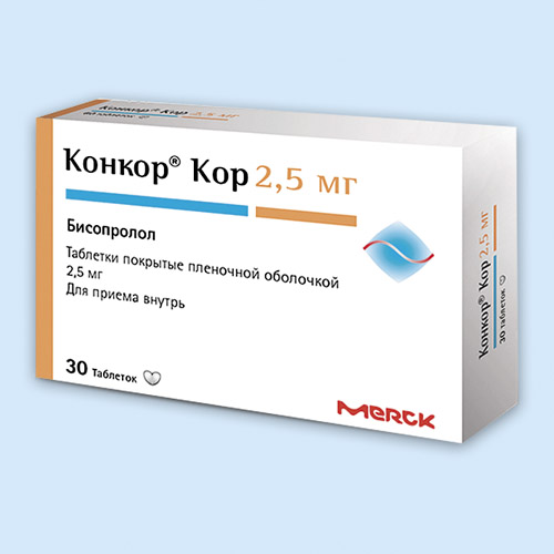 Конкор Кор таб. п/пл. об. 2,5мг №30