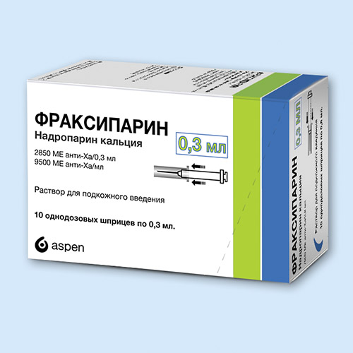 Фраксипарин шприц 9500МЕ/мл 0,3мл (2850МЕ) №10