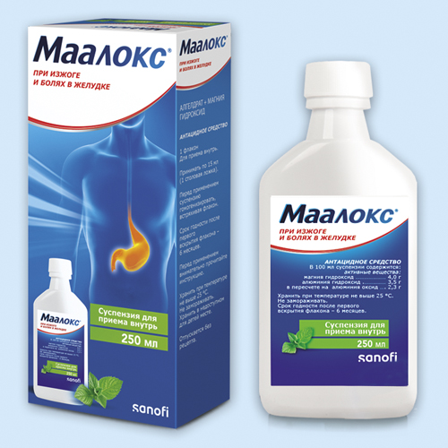 Маалокс фл.(сусп. орал.) 250мл