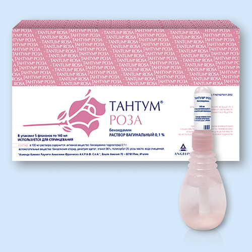 Тантум роза фл.-спринц.(р-р вагин.) 0,1% 140мл №5