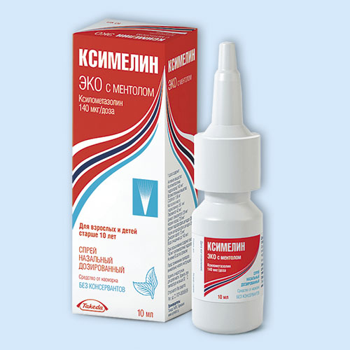 Ксимелин Эко с ментолом фл.(спрей наз. доз.) 140мкг/доза 10мл